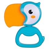 Playgro Click Clack Toucan, Baby Geschicklichkeitsspielzeug 0+ Monate, Multisensorisches Spielzeug für Säuglinge, Rassel und Beißring