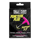 Muc-Off Puncture Plug Reifenreparaturset - Fahhrad Flickzeug für schlauchlose Fahrradreifen - Inklusive 2-in-1 Puncture Plug/Aufrauh-Werkzeug, 10 Reifenpannenstopper & Etui