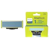Philips OneBlade First Shave Klingen - 1x Anti-Friction Ersatzklingen, Rasieren von besonders empfindlicher Haut im Gesicht, QP215/50