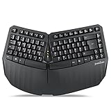 Perixx PERIBOARD-613B Kompakte kabellose ergonomische Tastatur mit geteiltem Tastenfeld und Handballenauflage, Dualmodus - Bluetooth und 2.4 GHz; Kompatibel mit Windows 10 und Mac OS X, DE QWERTZ…