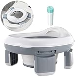 PandaEar Faltbares Kinder Töpfchen für Unterwegs | Reisetöpfchen Kinder Toilettensitz, WC Sitz Klositz Kinder Toiletten Kinderklo, Portable Travel Potty Training Toilet | Baby Töpfchen to go