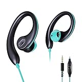 VJK Sport-Kopfhörer, kabelgebunden, Over-Ear-Kopfhörer mit Ohrbügel, Mikrofon, 3,5-mm-Stecker, schweißfest, Lauf-Kopfhörer für Workout, Joggen, Fitnessstudio, Ohrstöpsel für Computer