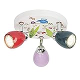 Brilliant Lampe Birds LED Spotrondell 3flg bunt | 3x LED-PAR51, GU10, 3W LED-Reflektorlampen inklusive, (250lm, 3000K) | Köpfe schwenkbar