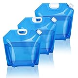 DN DENNOV 2023NEW Faltbarer Wasserkanister(3 * 10L), Faltbarer Wasserkanister, Wasserbeutel Notfall, Wasserkanister (Blau)