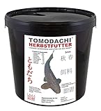 Herbstfutter für Koi, langsam sinkendes Koifutter für den Herbst, zur Vorbereitung auf den Winter, Tomodachi Autumn Food for Koi, 3kg im praktischen wiederverschließbaren Koifutter Eimer.