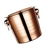 TIDTALEO Eisbehälter Aus Edelstahl Tragbar Mit Griff Für Eiswürfel Weinflaschenkühlung Geeignet Für Bar Party Familie Langlebig Und Handlich