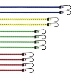 PRETEX 12er-Set Spanngummi mit Haken in 4 Längen -...