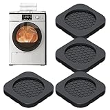 Unterlegscheiben-Vibrationspads – Stoßdämpfungs-Fußpolster, Anti-Vibrations-Set | Set mit 4 Pads, stoppt die Bewegung des Waschmaschinentrockners, reduziert das Gehen und praktisches Wäschezubehör für