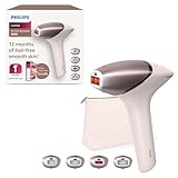 Philips Lumea Series 9900, IPL-Haarentfernungsgerät, SenseIQ und SkinAI Technologie, 4 Aufsätze für Körper, Gesicht, Bikinizone und Achselhöhlen, kabelgebunden und kabellos, Modell BRI951/00 Rosa