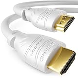 deleyCON 4m HDMI Kabel 2.0a/b - High Speed mit Ethernet - UHD 2160p 4K@60Hz 4:4:4 HDR HDCP 2.2 ARC CEC Ethernet 18Gbps 3D Full HD 1080p Dolby - Weiß