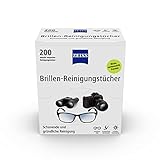 ZEISS Brillen-Reinigungstücher mit Alkohol 200 Stück zur...