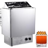 ylpddmm 220V, 3/4.5/6/8/9 kW Elektro-Saunaherd, Saunaofen Trocken-Dampf-Sauna, mit integrierter Steuerung, Für den privaten und geschäftlichen Gebrauch,max. 100 °C,9KW