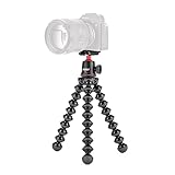 JOBY GorillaPod 3K Kit Flexibles und leichtes Stativ (mit Kugelkopf für DSLR-, CSC- und spiegellose Kameras, Traglast bis zu 3 kg), Made in Italy, JB91507-BWW, Schwarz