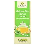 Alnatura Bio Grüner Tee Ingwer Lemon, 20 x 1.5g