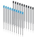OFFCUP Kugelschreiberminen G2-Format, 20pcs Austauschbare Kugelschreiber Minen, Großraumminen Metall, Kompatible Parker Kugelschreiber Ersatzminen für das G2-Format Kugelschreiber Patrone