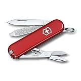 Victorinox Schweizer Taschenmesser Klein, Classic SD, Schlüsselanhänger, Multitool, 7 Funktionen, Klinge, Nagelfeile, Schraubendreher