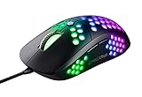 Trust Gaming GXT 960 Graphin Leichte RGB Gaming Maus, 74 g, 200-10.000 DPI, Einstellbare Pollrate bis zu 1000 Hz, 6 Programmierbare Tasten, PC-Maus für Laptop, Computer, Windows - Schwarz