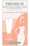 Linda's Essentials Fashion Tape doppelseitiges Klebeband für Körper und Kleidung, transparentes Body Tape, geeignet für alle Stoffarten und empfindliche Haut, selbstklebend mit starkem Halt, 50 Stück