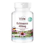 Echinacea 400 mg - 90 Kapseln - hochdosiert und vegan - Sonnenhut | Qualität aus Deutschland von ViVe Supplements