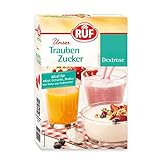 RUF Traubenzucker, fructose-frei, Dextrose, D-Glucose, Alternative zu Haushalts-Zucker, ideal für Diabetiker, Sport, Getränke, Kochen und Backen, 1x400g