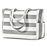 oscaurt Strandtasche Groß Canvas Tote Bag Damen Handtasche Umhängetasche Strandtasche XXL Reisetasche Shopper Tasche Sporttasche Henkeltaschen Saunatasche