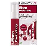 BetterYou Eisen Direkt Spray - gut verträglich durch Aufnahme über die Mundschleimhaut - hohe Bioverfügbarkeit - leckerer Apfelgeschmack - die praktische Alternative zu Tabletten - vegan, 25ml