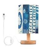 aidingzhi LED-Tischlampe, Nachttischleuchte für kleine Räume, Boho, blaue Lampe für Arbeitszimmer, Schreibtisch, Kommode