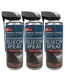 SDV Chemie Hochleistungs Silikonspray Spray 3x 450ml Siliconspray Kunststoff- und Gummipflege Trennmittel Gleitmittel