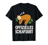 Offizielles Sleepshirt Faultier Nachthemd Pyjama Geschenk T-Shirt