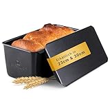 BREADLYST® Premium Brotbackform mit Deckel – Extra hohe Kastenform, Toastbrot-Backform aus Kohlenstoffstahl mit Antihaftbeschichtung, Brot backen Zubehör, Hitzebeständig bis 260 °C (23 x 11 x 10 cm)