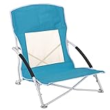 JEMIDI Strandstuhl klappbar mit Tragetasche - Klappstuhl Campingstuhl Beach Chair - atmungsaktiv leicht faltbar - Stuhl für Strand Camping Garten - türkis