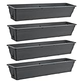 4X Balkonkasten 100cm Blumenkasten mit Wasserspeicher...