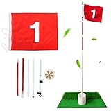 Mini Fahnenstangen, Golffahne mit Golfloch Golf-Flagge Golflöcher und Flaggen Golfflaggenstab Flaggenstock Abnehmbarer mit Golfloch Roter Fahne