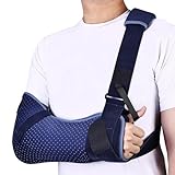 Willcom Armschlinge Schulter, Schulterstütze mit Taillengurt für Männer und Frauen, Arm Schlinge für Rotatorenmanschettenriss, Hand, Handgelenk, Ellenbogen nach der Operation(Rechts, M, 73-104CM)