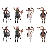 STOBOK Indian Modellfiguren Pferde Kunststoff Indianer...