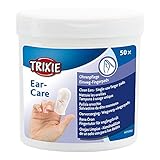 TRIXIE 29392 Ear Care Ohrenpflege, Fingerpads, 50 Stück...