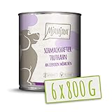 MjAMjAM - Premium Nassfutter für Hunde - schmackhafter Truthahn an leckeren Möhrchen, 6er Pack (6 x 800 g), getreidefrei mit extra viel Fleisch