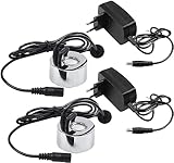 Gokelomg 2 StüCke mit Stecker 45 Mm Luft Befeuchter Ultraschall Hersteller Industrielle Inkubator 24 V Vernebler ZerstäUber Kopf Fogger Eu Stecker