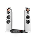 Teufel Ultima 40 Kombo 3 - HiFi Stereo Anlage mit Bluetooth und CD Receiver, WLAN, LAN, DAB+-FM Radio, USB-C, HDMI ARC CEC, 3-Wege-System, Umfangreiche Anschlussmöglichkeiten (Weiß)