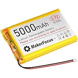 YELUFT 1 Stück 3,7V 5000mAh Lithium-Polymer-Akku mit Integrierter Schutzplatine und PH2.0-Stecker Kompatibel mit WisBlock Meshtastic, Raspberry Pi USV(Umgekehrte Polarität)