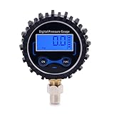 200psi KPa Kg Cm2 Digitaler Druckmessgerät Mit Gerader Steckeranpassung 6 Mm Außendurchmesser Schlauchrohranschluss Gerade Steckeranpassung