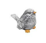 stoneandstyle Steinfigur Kleiner Vogel Hansi, massiver Steinguss, Frost- und wetterfest