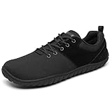 SAGUARO Knit Barfußschuhe Damen Herren Barfussschuhe Zehenschuhe Barfuß Schuhe Wide Toe Box Barefoot Shoes Weit Zehenbox Traillaufschuhe Barfusslaufschuhe - Leicht Bequem Rutschfes Schwarz,Gr.40