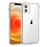 Whioltl Hülle für iPhone 12 Mini, 5,4 Zoll, Durchsichtig und Stoßfeste Schutzhülle mit Weiche Silikon Handyhülle, Crystal Clear Transparent Bumper Case, [Militärischer Fallschutz] [Nicht Vergilbend]