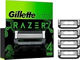 Gillette Labs Razer Limited Edition Rasierklingen, 4 Ersatzklingen, für Gillette Labs Nassrasierer Herren mit Reinigungs-Element und Heated Razor