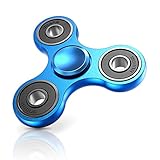 Coolden Fidget Spinner EDC Hand Spinner Fidget Toy Metall Edelstahl Lager 2-5 Min Hochgeschwindigkeit Finger Spinner Spielzeug ADHD Anti Angst Tri-Spinner Fidget Toy für Kinder Blau