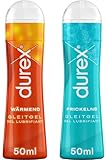 Durex Play Gleitgel Vielseitige Mixpackung für Frauen & Männer - Set mit Gleitmittel auf Wasserbasis für Sex, kondomgeeignet (2 x 50 ml)