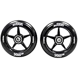 COX SWAIN 2 Stk. High End Stunt Scooter Rollen Komplett Set mit Abec 11 Kugellagern und Alu Spacern: Black/Black 110mm