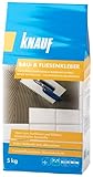 Knauf Bau- und Fliesenkleber 5-kg – Fliesen-Klebstoff und Flex-Klebstoff für Wand und Boden, zur Anwendung beim Fliesen-Legen und Verkleben von Baustoffen, innen und außen