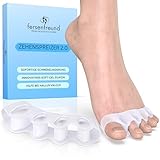 FERSENFREUND© Premium Zehenspreizer für alle Zehen - NEUHEIT 2023 - Zehentrenner Silikon für Damen & Herren Zehenstrecker Toe Spacer Zehenkorrektur Correct-Toes Toe-Spreader Hammerzehen Separator 2er